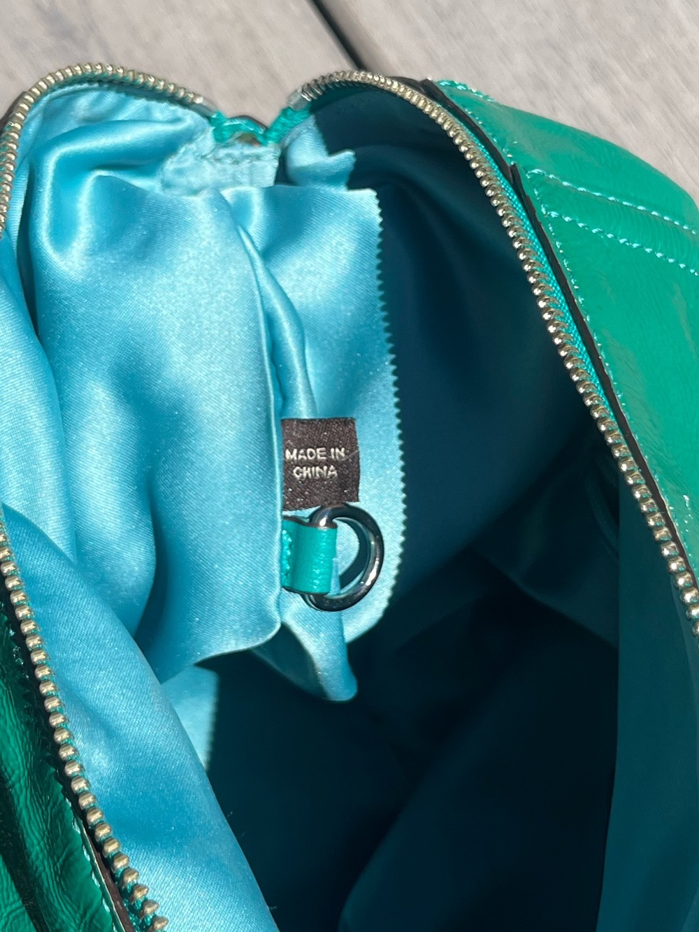 Coach; Emerald Green; Patent Leather; Duel Handle; Medium Satchel; Minimal Wear - Picture 15 of 15